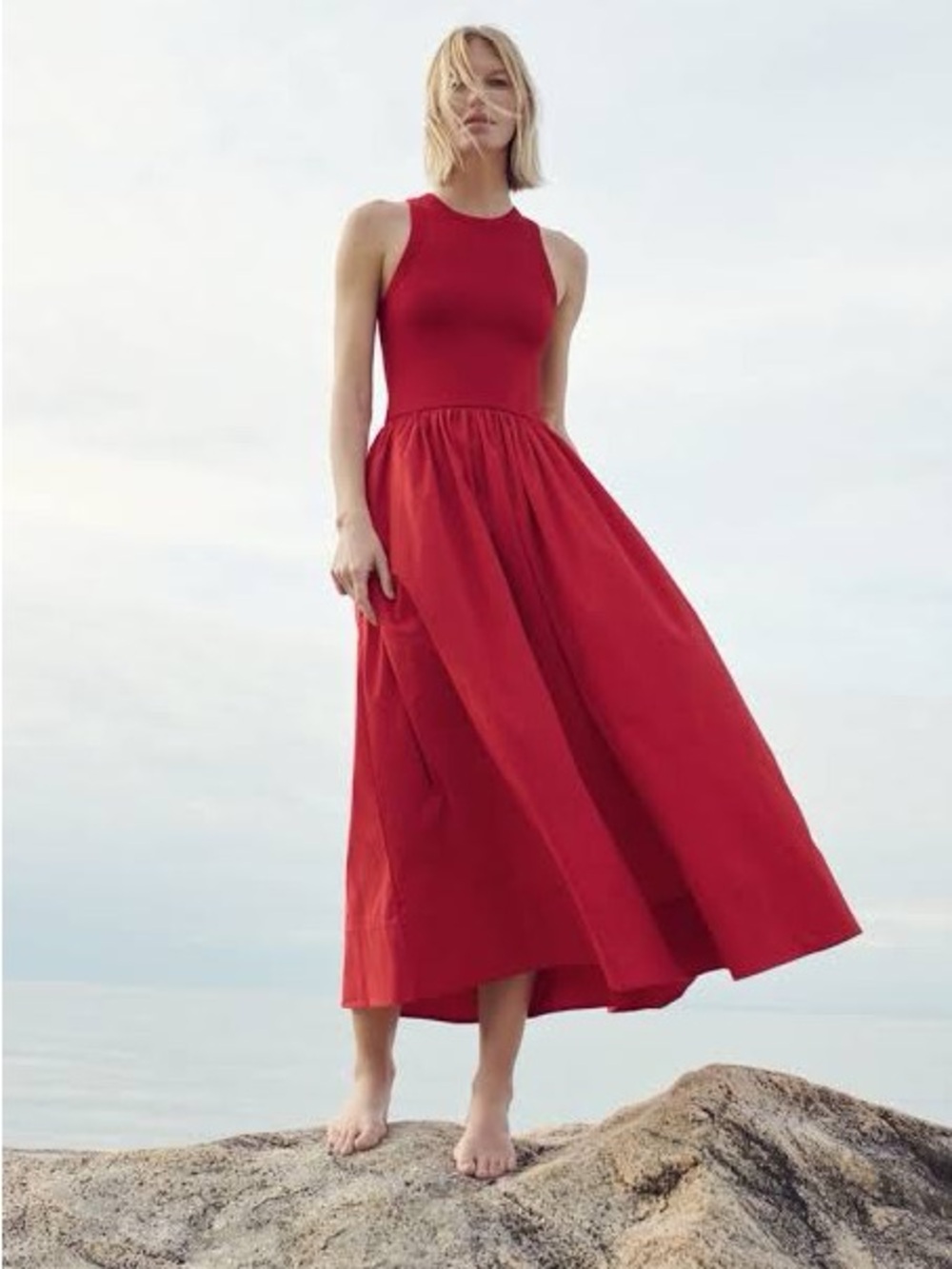 SoldOut NYC RSVP Dress in Cherry Sleeveless Maxi Dress - Extra Small EUC